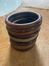 Load image into Gallery viewer, The Woodland Luxe 9-Piece Bangle Stack
