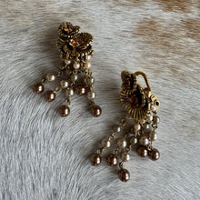 Load image into Gallery viewer, Vintage bohemian beaded clip on earrings