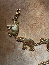 Load image into Gallery viewer, Gold Elephant 1990’s Link Chain Belt