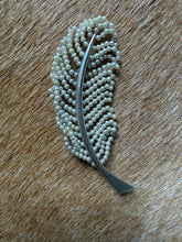 Load image into Gallery viewer, The 1970s Mid-Century Pearl Plume Brooch