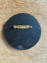 Load image into Gallery viewer, Lize" Signed Hand-Painted Renaissance Portrait Wooden Brooch (2002)