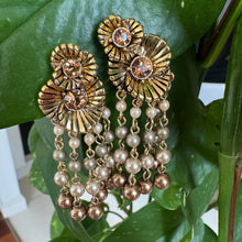 Load image into Gallery viewer, Vintage bohemian beaded clip on earrings