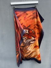 Load image into Gallery viewer, David Jones 100% Silk Tiger Portrait Scarf 1990’s 🇮🇹