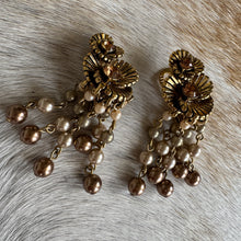 Load image into Gallery viewer, Vintage bohemian beaded clip on earrings