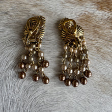 Load image into Gallery viewer, Vintage bohemian beaded clip on earrings