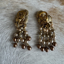 Load image into Gallery viewer, Vintage bohemian beaded clip on earrings