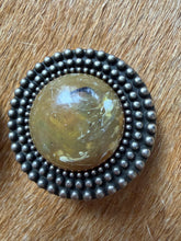 Load image into Gallery viewer, Antiqued Silver 1980’s Textured Cabochon Clip-On Earrings