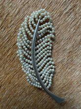 Load image into Gallery viewer, The 1970s Mid-Century Pearl Plume Brooch