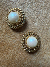 Load image into Gallery viewer, "Biagi by Swank" 1980’s Twisted Rope Pearl Button Clip-Ons