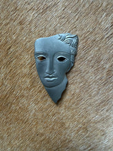 Load image into Gallery viewer, MALI 1996
Signed Pewter Mask Brooch