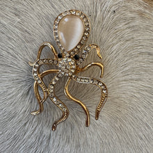 Load image into Gallery viewer, Diamante Octopus Brooch