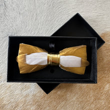 Load image into Gallery viewer, Luxe Leather Feather Bowtie