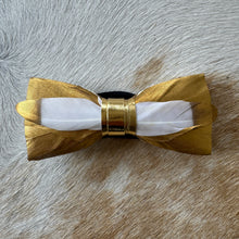 Load image into Gallery viewer, Luxe Leather Feather Bowtie