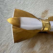 Load image into Gallery viewer, Luxe Leather Feather Bowtie