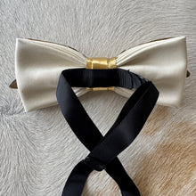 Load image into Gallery viewer, Luxe Leather Feather Bowtie