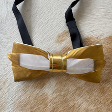 Load image into Gallery viewer, Luxe Leather Feather Bowtie
