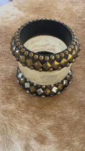 Load and play video in Gallery viewer, Resin & Wood Bangle Stack