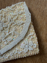 Load image into Gallery viewer, 1960s Hand Beaded Floral Bridal Clutch - Made in Hong Kong
