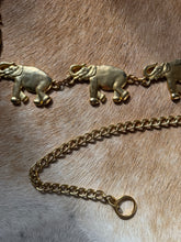 Load image into Gallery viewer, Gold Elephant 1990’s Link Chain Belt
