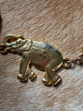 Load image into Gallery viewer, Gold Elephant 1990’s Link Chain Belt
