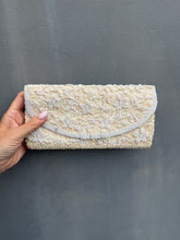 Load image into Gallery viewer, 1960s Hand Beaded Floral Bridal Clutch - Made in Hong Kong
