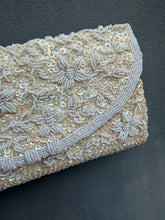 Load image into Gallery viewer, 1960s Hand Beaded Floral Bridal Clutch - Made in Hong Kong
