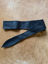 Load image into Gallery viewer, Classic Perth 1980’s Black Genuine Leather Tie Belt Sash - Size 32 / 80cm
