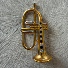 Load image into Gallery viewer, Vintage Trumpet Brooch
