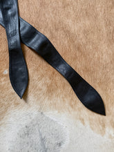 Load image into Gallery viewer, Classic Perth 1980’s Black Genuine Leather Tie Belt Sash - Size 32 / 80cm
