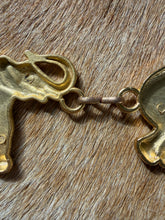 Load image into Gallery viewer, Gold Elephant 1990’s Link Chain Belt
