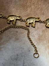 Load image into Gallery viewer, Gold Elephant 1990’s Link Chain Belt
