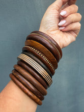 Load image into Gallery viewer, The Woodland Luxe 9-Piece Bangle Stack
