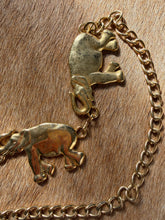 Load image into Gallery viewer, Gold Elephant 1990’s Link Chain Belt

