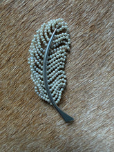 Load image into Gallery viewer, The 1970s Mid-Century Pearl Plume Brooch
