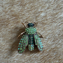 Load image into Gallery viewer, Diamante bee brooch
