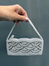 Load image into Gallery viewer, Y2K Faux Pearl Scalloped Mini Grab Bag
