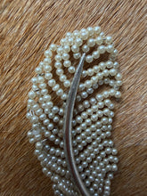 Load image into Gallery viewer, The 1970s Mid-Century Pearl Plume Brooch
