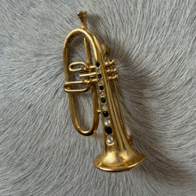 Load image into Gallery viewer, Vintage Trumpet Brooch
