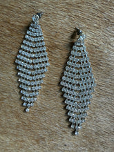 Load image into Gallery viewer, Y2K Liquid Crystal Rhinestone Mesh Earrings
