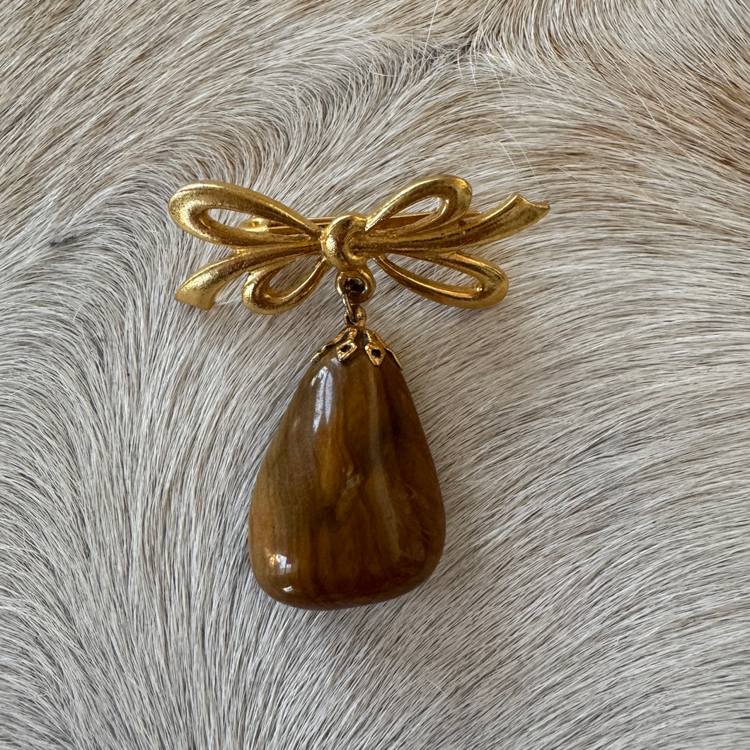 Vintage Agate Brooch
