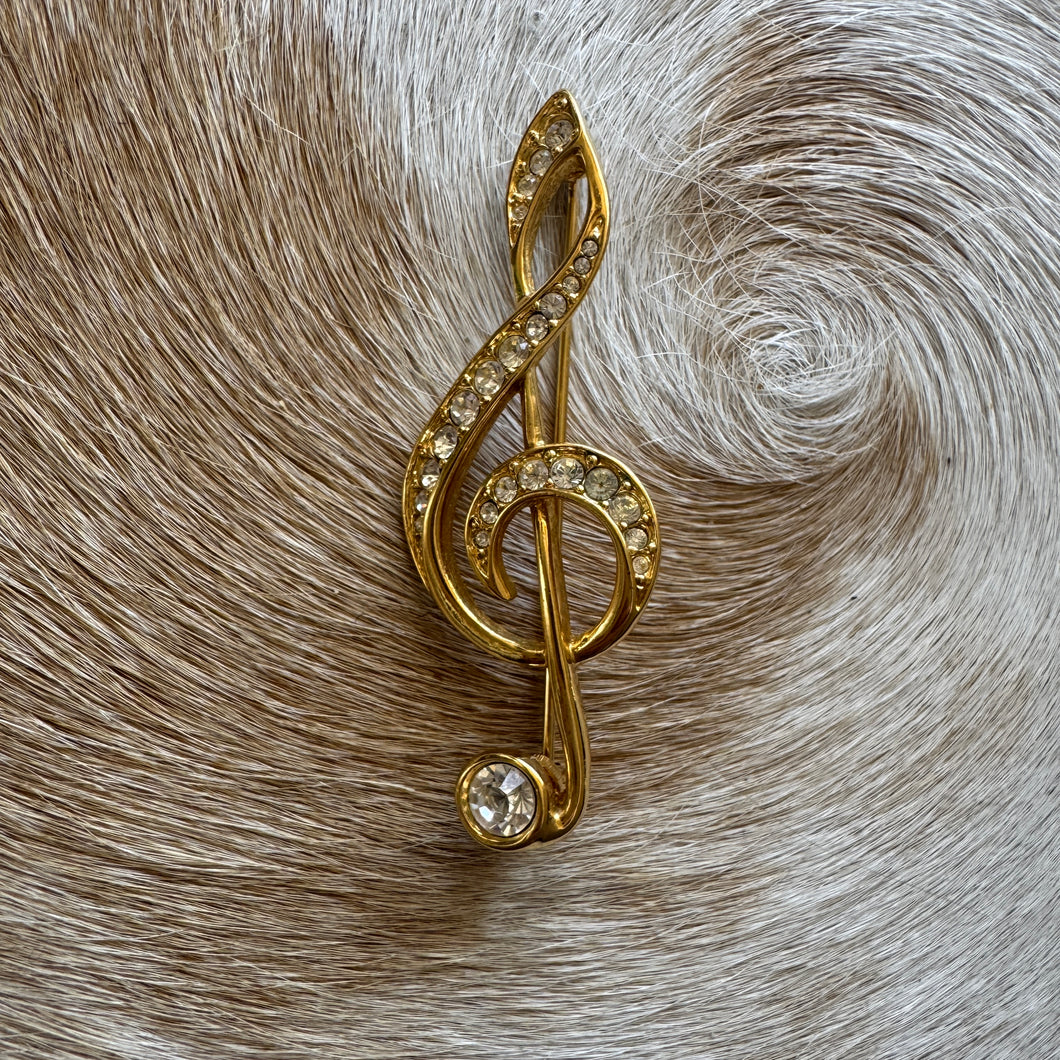 Treble Clef Brooch