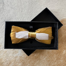 Load image into Gallery viewer, Luxe Leather Feather Bowtie
