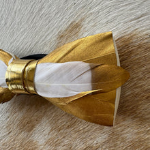 Load image into Gallery viewer, Luxe Leather Feather Bowtie

