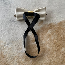 Load image into Gallery viewer, Luxe Leather Feather Bowtie
