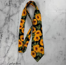 Load image into Gallery viewer, Vintage Silk Sunflower Tie
