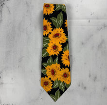 Load image into Gallery viewer, Vintage Silk Sunflower Tie
