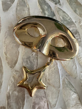 Load image into Gallery viewer, Gold Star Mask Brooch
