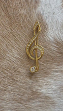Load and play video in Gallery viewer, Treble Clef Brooch
