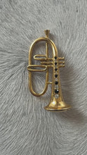 Load and play video in Gallery viewer, Vintage Trumpet Brooch
