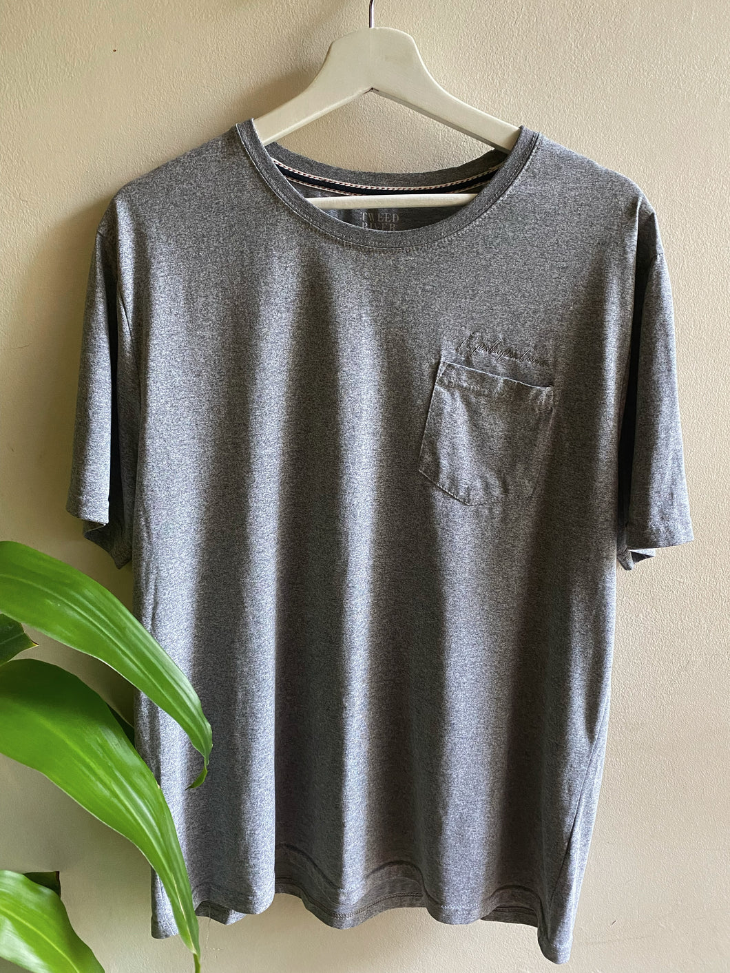 Grey Opshopulence Tee with Pocket (Left Embroidery)